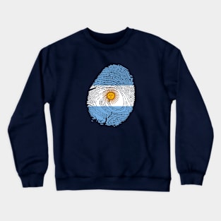 Flag of antigua barbuda in fingerprint Crewneck Sweatshirt